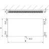 Mexen Flat CCF21 paneelradiator 600 x 2000 mm, midden onderaansluiting, 2419 W, wit - W6C21F-060-200-00