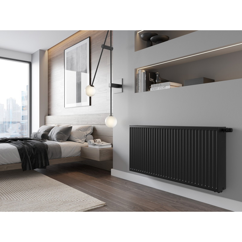 Mexen CV33 panel radiator 900 x 2800 mm, bottom connection, 8910 W, black - W633-090-280-70