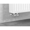 Mexen vanne de radiateur bitube DN50, angulaire 1/2"x3/4", nickel - W911-012-01