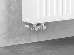 Mexen Uni-Term dvorodni DN50 radiatorski ventil, kotni 1/2"x3/4", nikel - W911-012-01