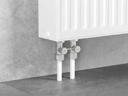 Mexen dubbele radiatorafsluiter DN50, recht 1/2"x3/4", nikkel - W912-012-01