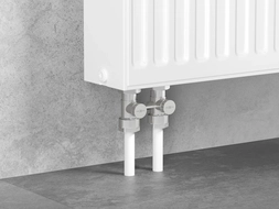 Mexen Uni-Term valve de radiateur à deux tuyaux DN50, droit 1/2"x3/4", nickel - W912-012-01