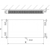 Mexen Flat CCF22 Flachheizkörper 400 x 1800 mm, Anschluss unten mittig, 2049 W, weiß - W6C22F-040-180-00