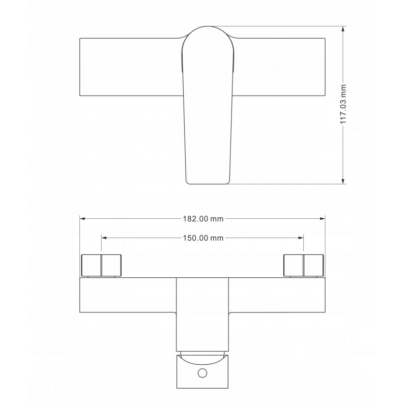 Mexen Erik exposed shower set with rain showerhead and Lynx shower tap, black - 745940205-70