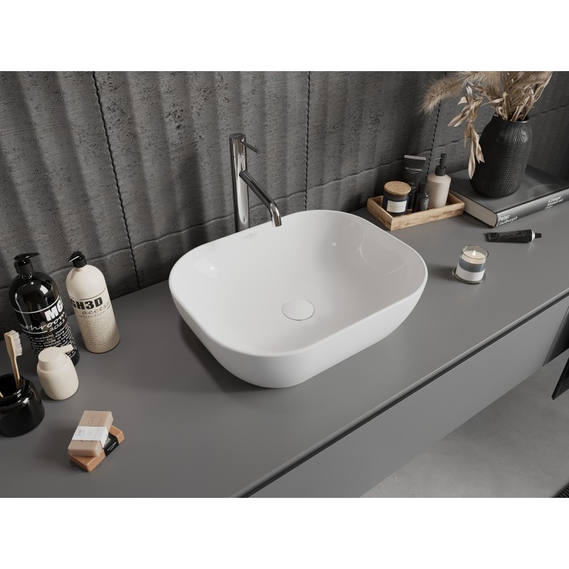Mexen Rosa lavabo sobre encimera 50 x 40 cm, blanco - 21095000