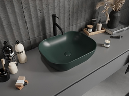Mexen Rosa lavabo à poser 50 x 40 cm, vert foncé mat - 21095047