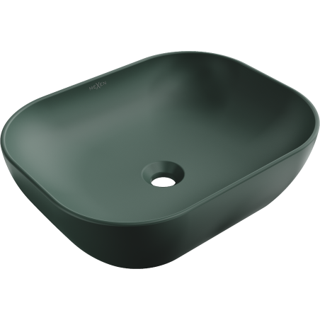 Mexen Rosa lavabo da appoggio 50 x 40 cm, verde scuro opaco - 21095047