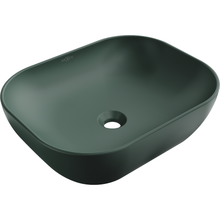 Mexen Rosa lavabo sobre encimera 50 x 40 cm, verde oscuro mate - 21095047
