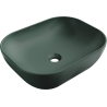 Mexen Rosa lavabo da appoggio 50 x 40 cm, verde scuro opaco - 21095047