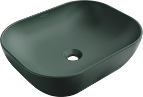Mexen Rosa lavabo sobre encimera 50 x 40 cm, verde oscuro mate - 21095047