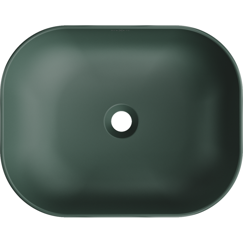Mexen Rosa lavabo da appoggio 50 x 40 cm, verde scuro opaco - 21095047