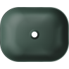Mexen Rosa lavabo da appoggio 50 x 40 cm, verde scuro opaco - 21095047
