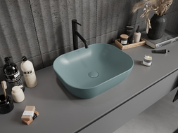 Mexen Rosa De Worktop-Waschbecken 50 x 40 cm hellgréng mat - 21095048