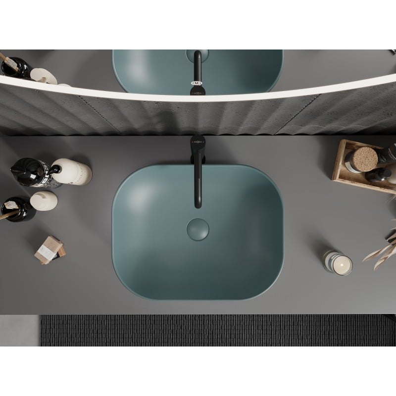 Mexen Rosa Aufsatzwaschbecken 50 x 40 cm hellgrün matt - 21095048