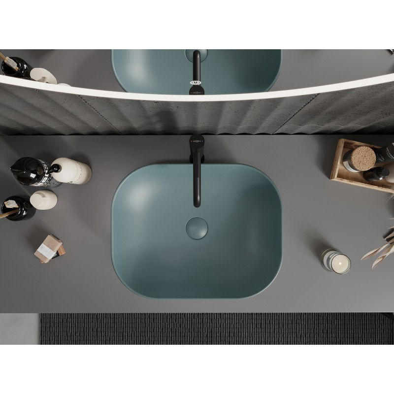 Mexen Rosa lavabo sobre encimera 50 x 40 cm verde claro mate - 21095048