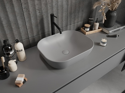 Mexen Rosa lavabo sobre encimera 50 x 40 cm gris claro mate - 21095061