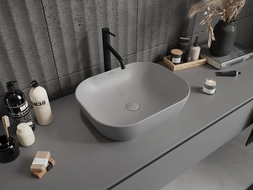 Mexen Rosa nadpultni umivalnik 50 x 40 cm svetlo siv mat - 21095061