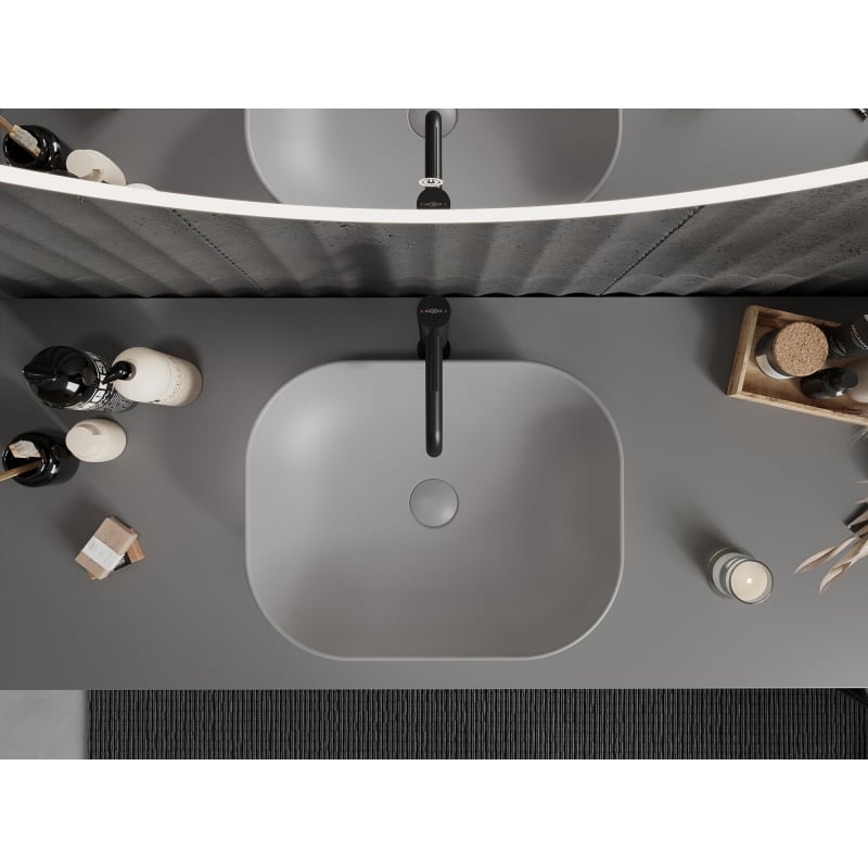 Mexen Rosa countertop washbasin 50 x 40 cm light gray matte - 21095061