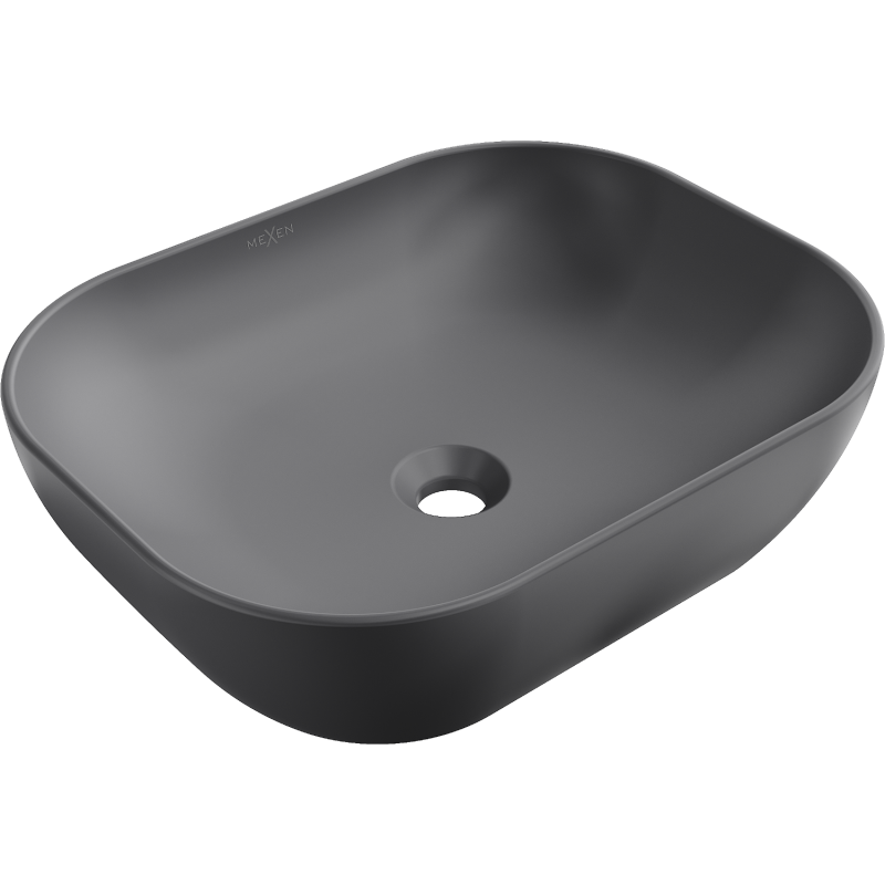 Mexen Rosa lavabo à poser 50 x 40 cm, gris foncé mat - 21095071