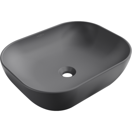 Mexen Rosa lavabo da appoggio 50 x 40 cm, grigio scuro opaco - 21095071