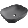 Mexen Rosa lavabo à poser 50 x 40 cm, gris foncé mat - 21095071