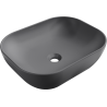 Mexen Rosa lavabo sobre encimera 50 x 40 cm, gris oscuro mate - 21095071