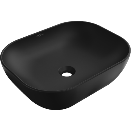 Mexen Rosa lavabo da appoggio 50 x 40 cm, nero opaco - 21095085