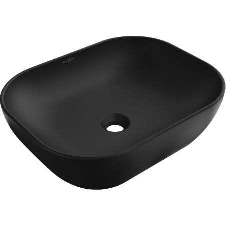 Mexen Rosa lavabo sobre encimera 50 x 40 cm, negro mate - 21095085