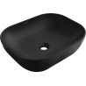 Mexen Rosa lavabo da appoggio 50 x 40 cm, nero opaco - 21095085