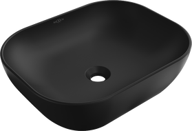 Mexen Rosa lavabo da appoggio 50 x 40 cm, nero opaco - 21095085