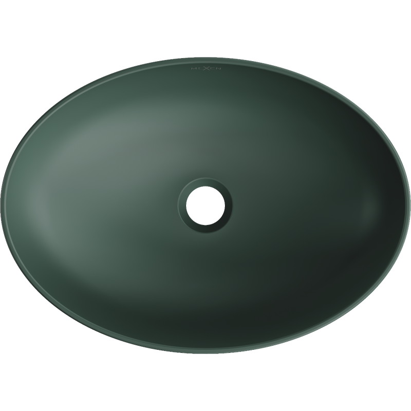 Mexen Cornelia countertop washbasin 50 x 37 cm, dark green matte - 21885047