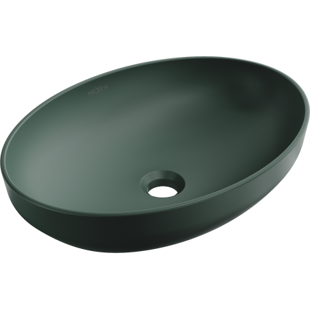 Mexen Cornelia countertop sink 50 x 37 cm, dark green matte - 21885047