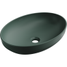 Mexen Cornelia lavabo de sobre encimera 50 x 37 cm, verde oscuro mate - 21885047