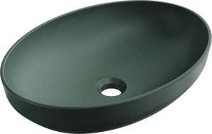 Mexen Cornelia countertop sink 50 x 37 cm, dark green matte - 21885047