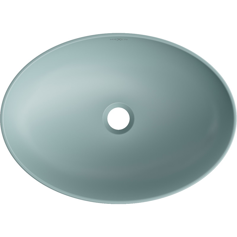 Mexen Cornelia lavabo posé sur plan 50 x 37 cm, vert clair mat - 21885048