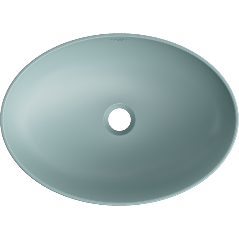 Mexen Cornelia tasoon asennettava pesuallas 50 x 37 cm, vaalea vihreä matta - 21885048