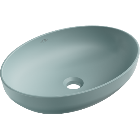 Mexen Cornelia countertop washbasin 50 x 37 cm, light green matte - 21885048