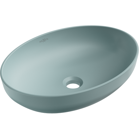 Mexen Cornelia lavabo à poser 50 x 37 cm, vert clair mat - 21885048