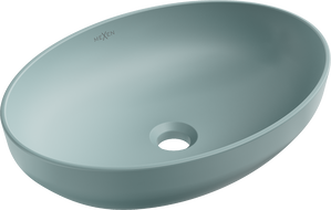 Mexen Cornelia lavabo sobre encimera 50 x 37 cm, verde claro mate - 21885048
