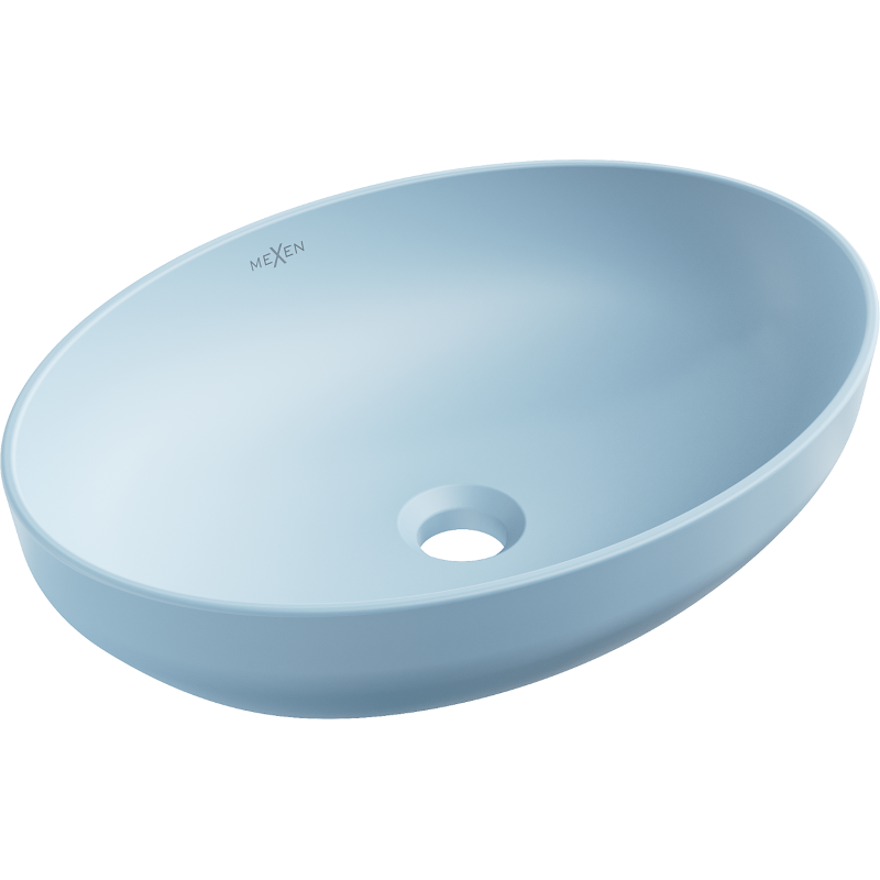 Mexen Cornelia lavabo sobre encimera 50 x 37 cm, azul mate - 21885049