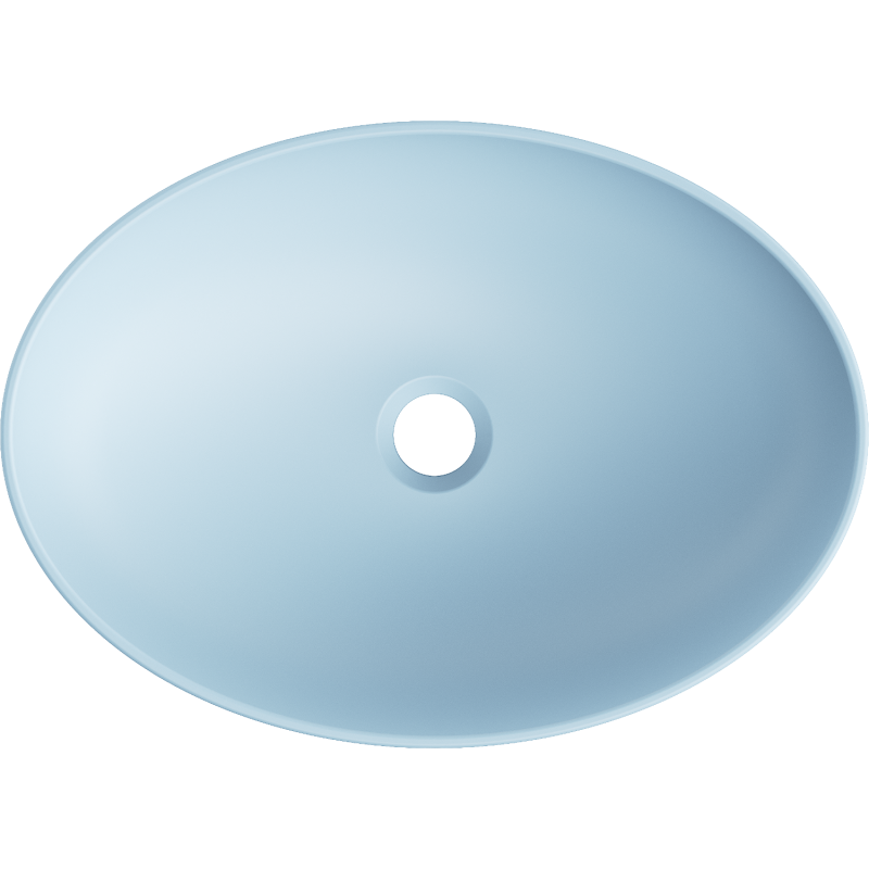 Mexen Cornelia opbouwwastafel 50 x 37 cm, blauw mat - 21885049