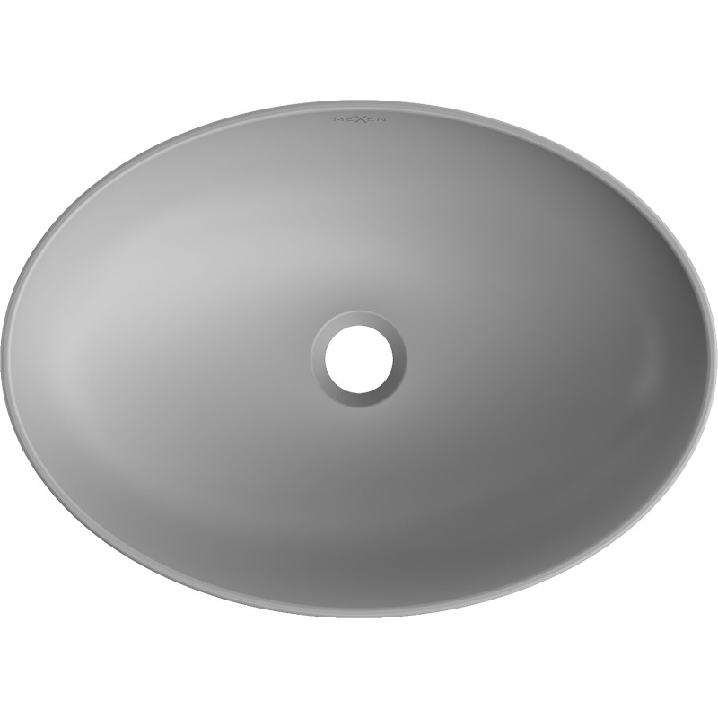 Mexen Cornelia countertop washbasin 50 x 37 cm, light gray matte - 21885061