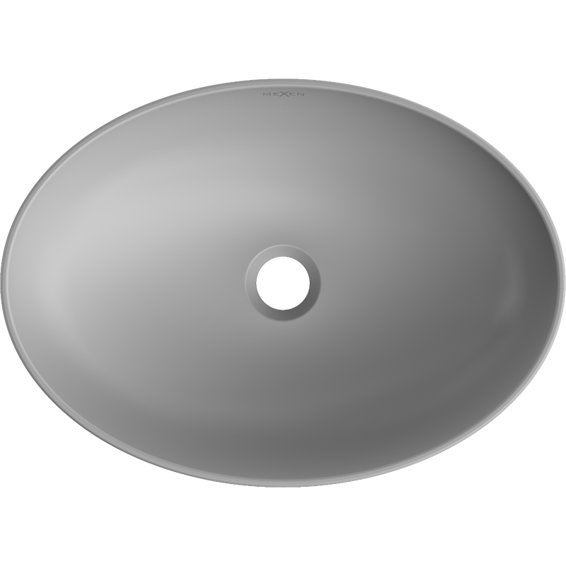 Mexen Cornelia Νιπτήρας επιτραπέζιος 50 x 37 cm, ανοιχτό γκρι ματ - 21885061