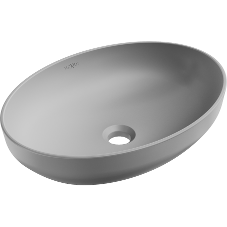 Mexen Cornelia lavabo sobre encimera 50 x 37 cm, gris claro mate - 21885061