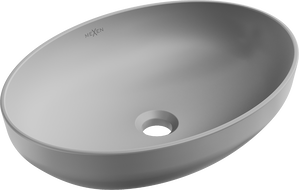 Mexen Cornelia lavabo sobre encimera 50 x 37 cm, gris claro mate - 21885061