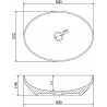 Mexen Cornelia countertop washbasin 50 x 37 cm, light gray matte - 21885061