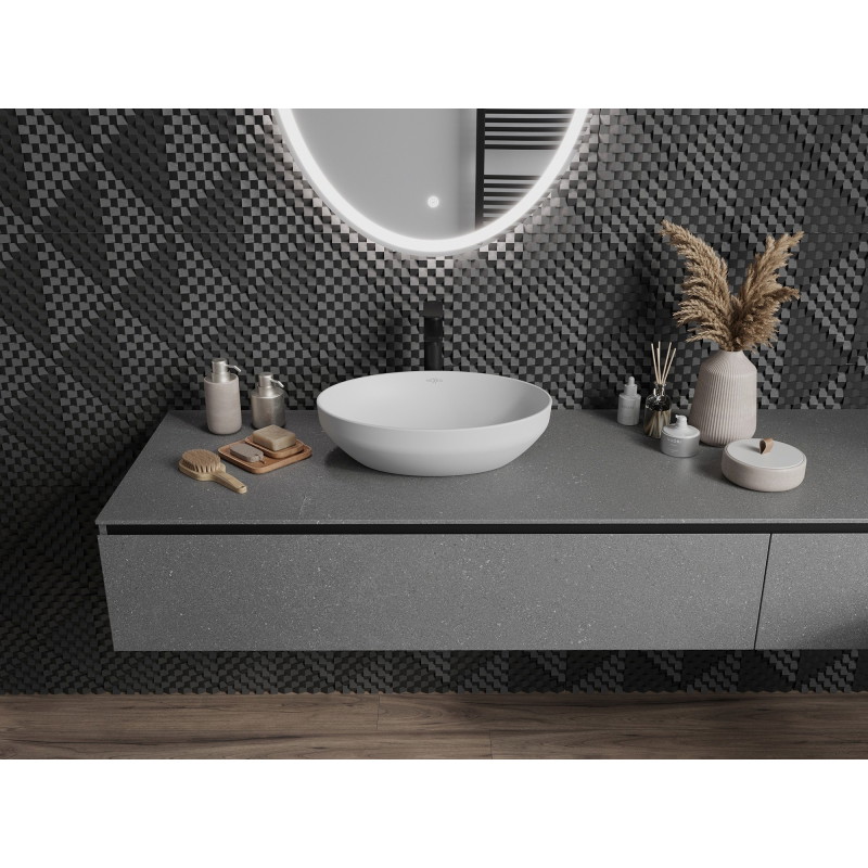 Mexen Cornelia countertop washbasin 50 x 37 cm, platinum matte - 21885063