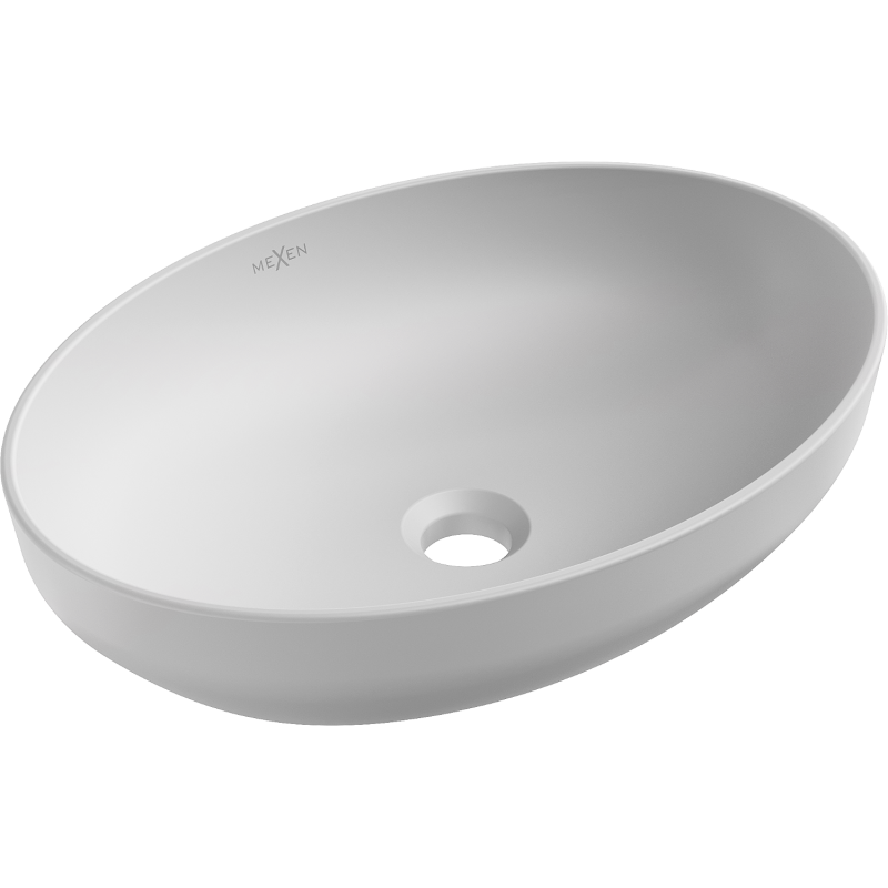 Mexen Cornelia päällekkäinen pesuallas 50 x 37 cm, platina matta - 21885063