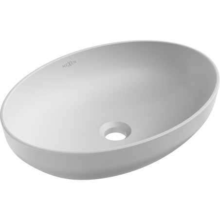 Mexen Cornelia lavabo sobre encimera 50 x 37 cm, platino mate - 21885063