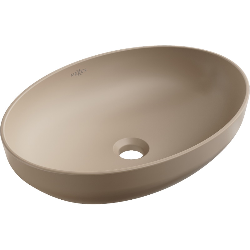 Mexen Cornelia countertop washbasin 50 x 37 cm, matte cappuccino - 21885064